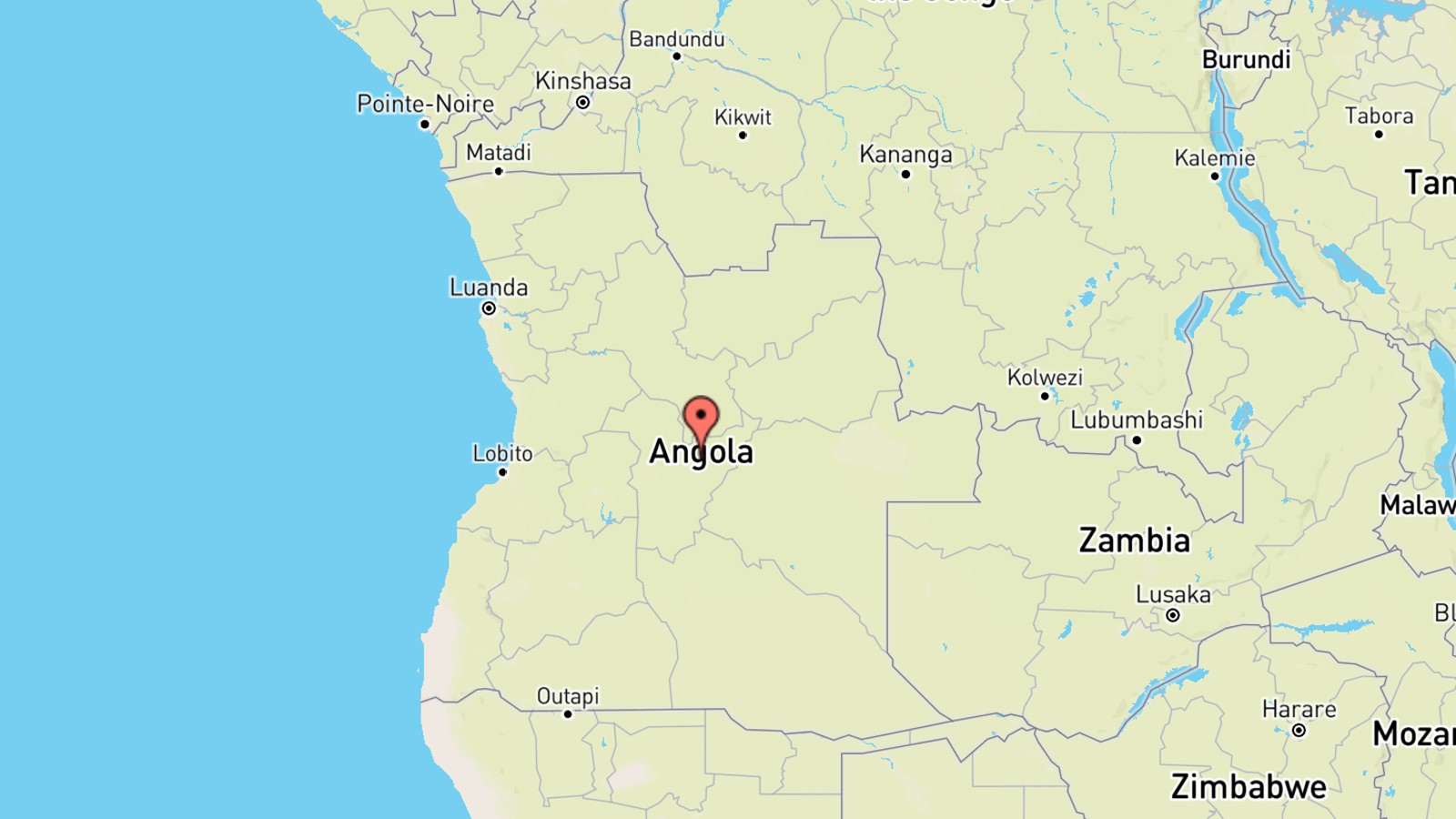 Mappa Angola cartina