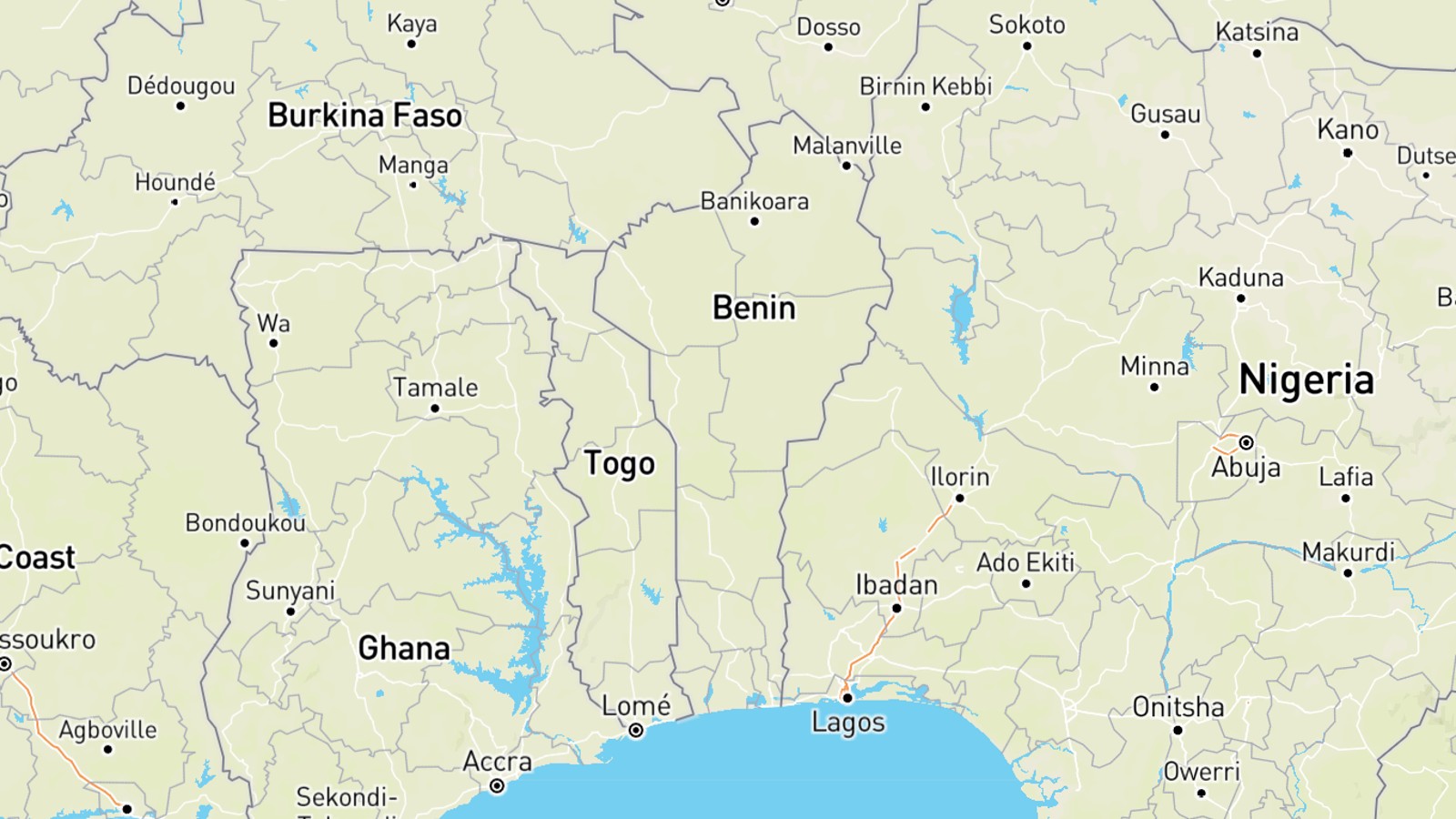 Mappa Benin cartina