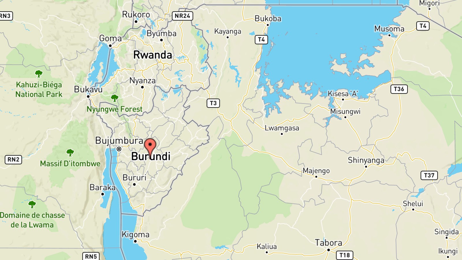 Mappa Burundi cartina