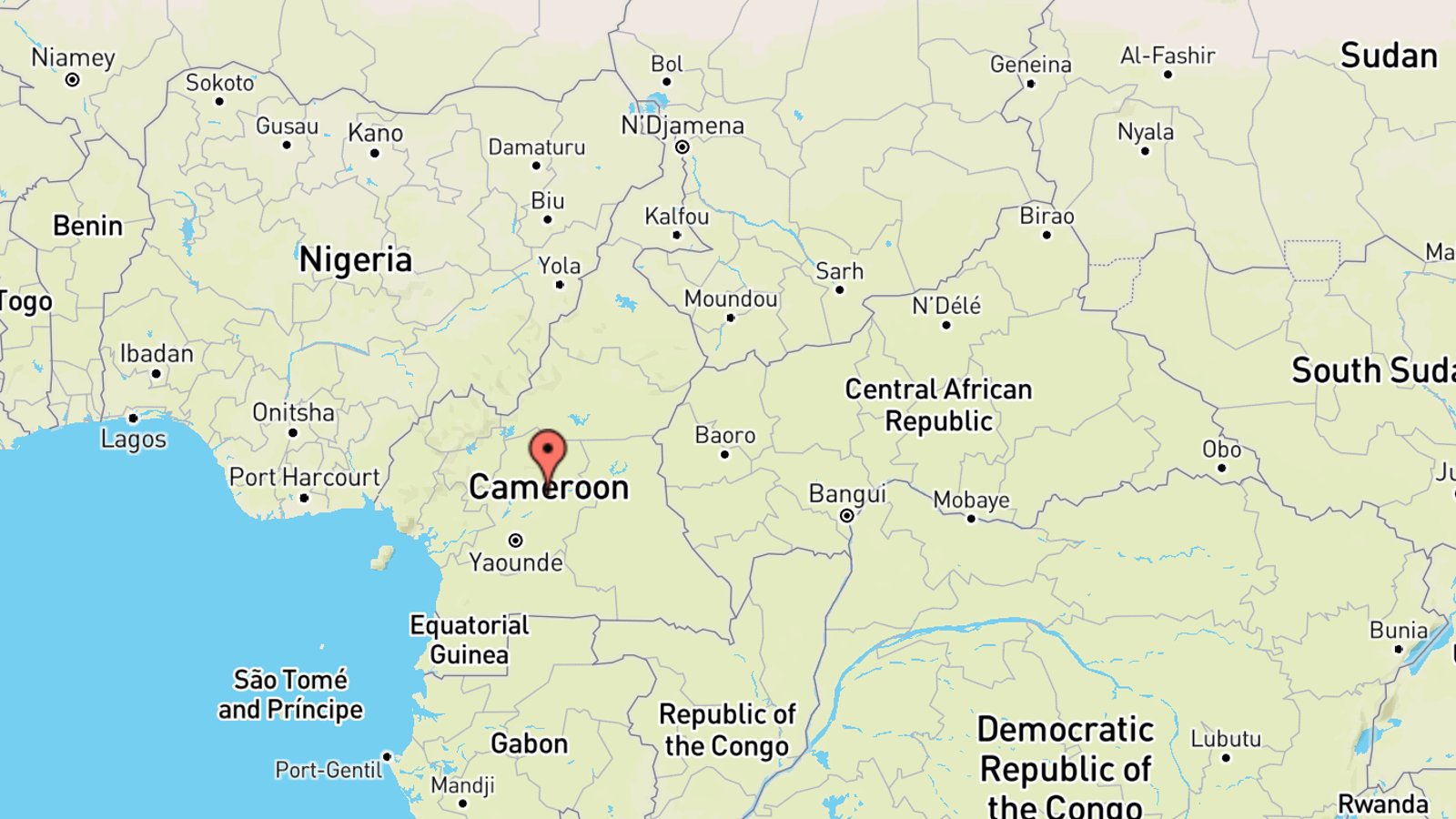Mappa Camerun cartina