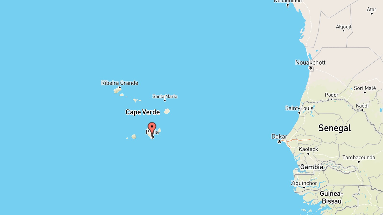 Mappa Capo Verde cartina