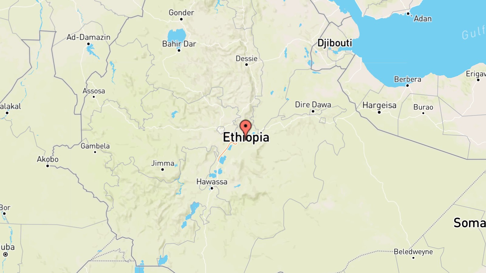 Mappa Etiopia cartina geografica