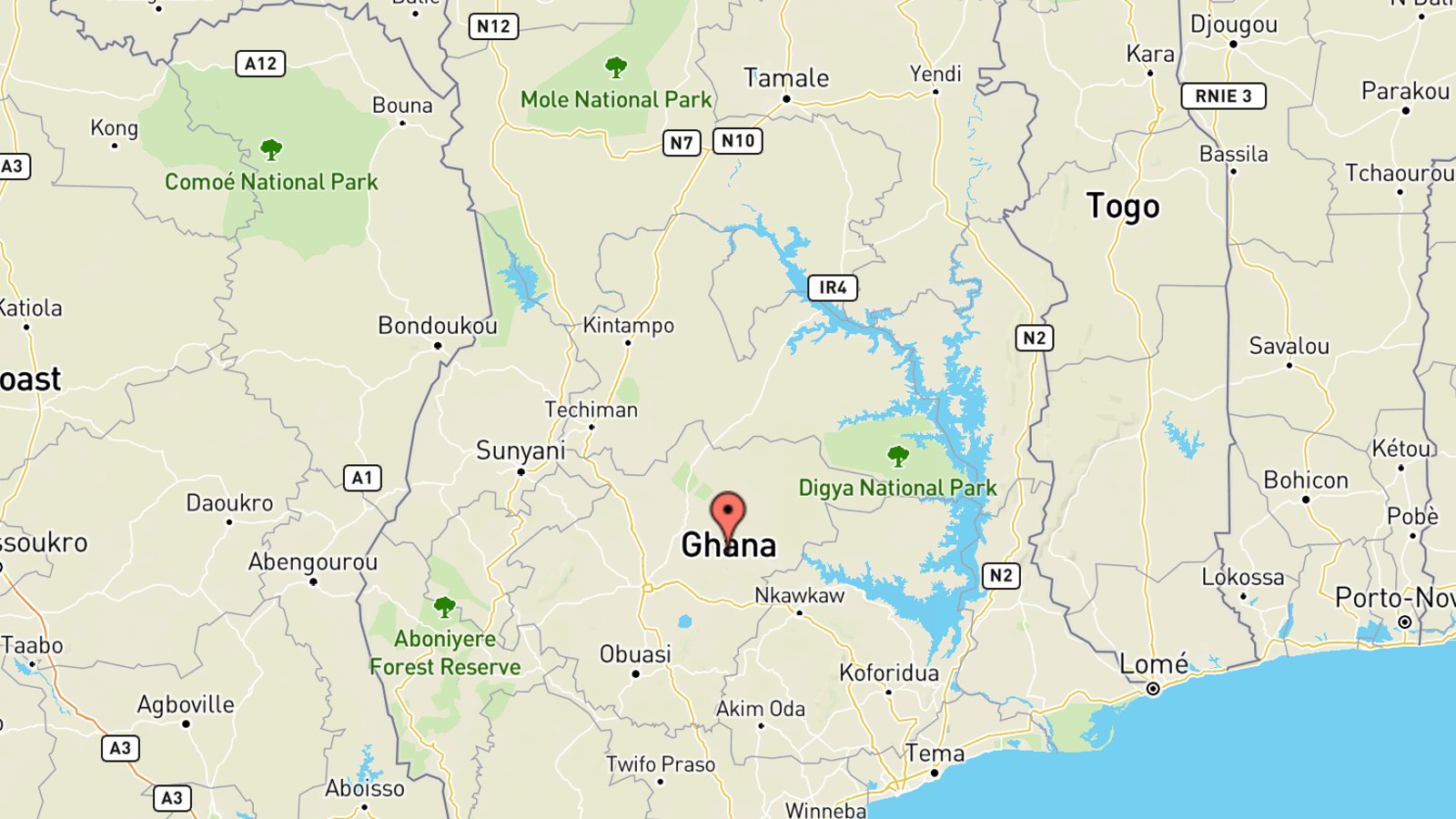 Mappa Ghana cartina interattiva