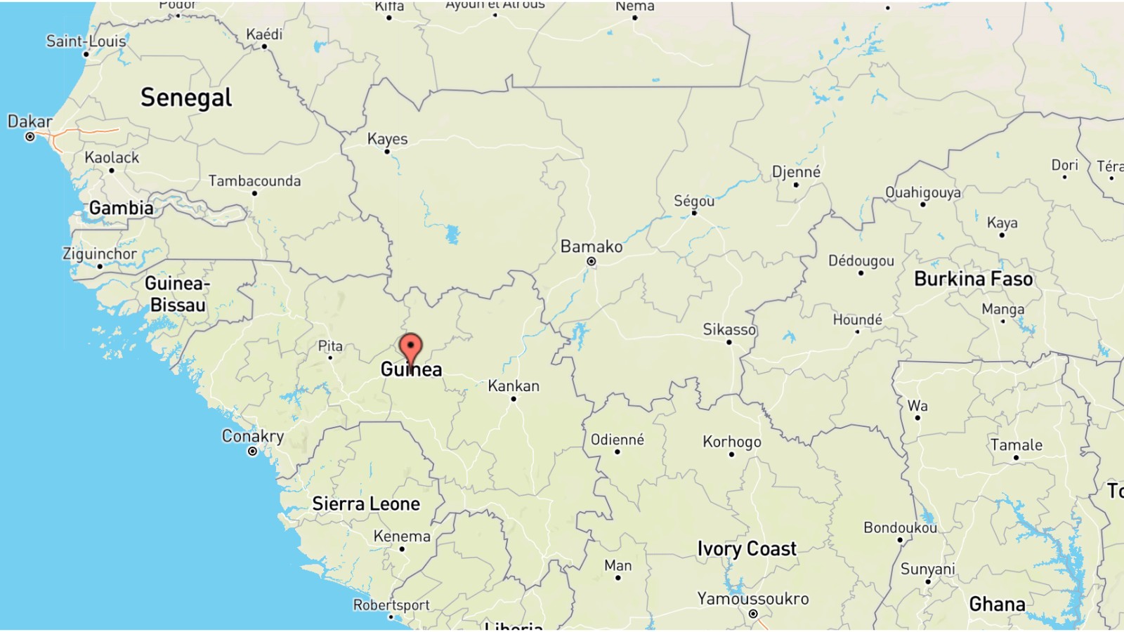 Mappa Guinea cartina