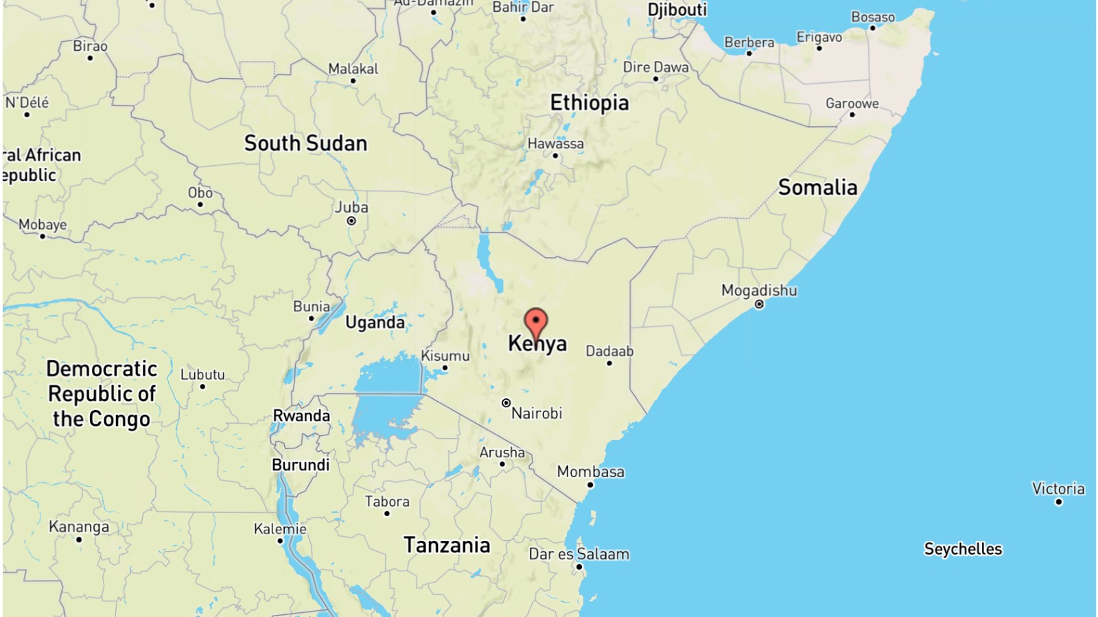 Mappa Kenya cartina