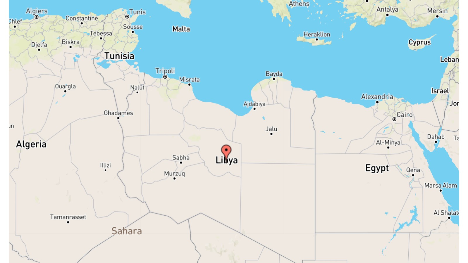 Mappa Libia cartina