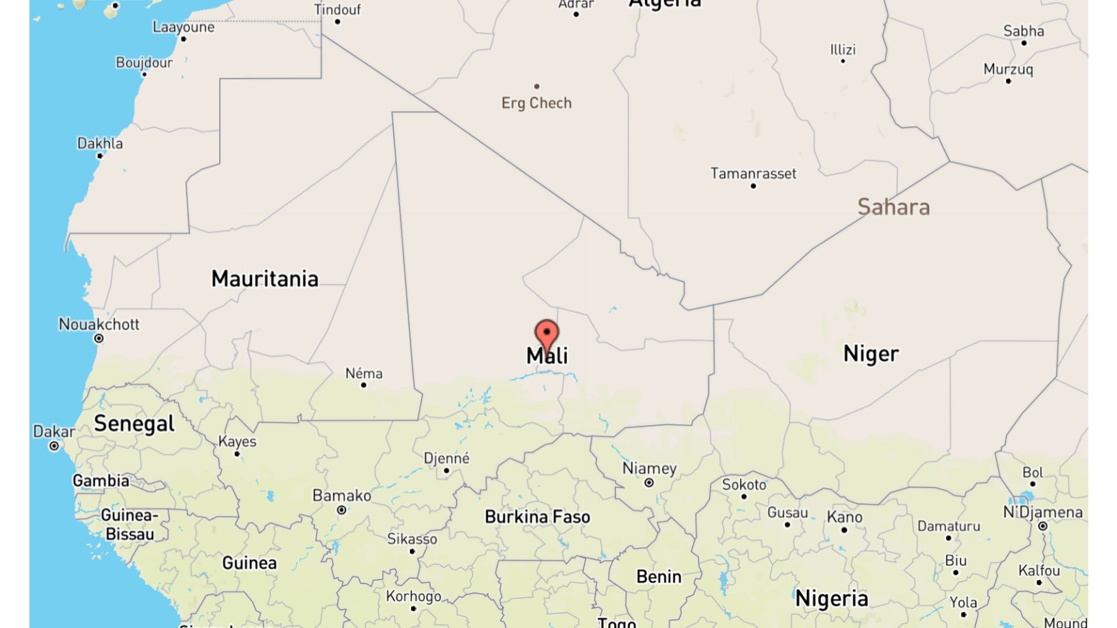 Mappa Mali cartina