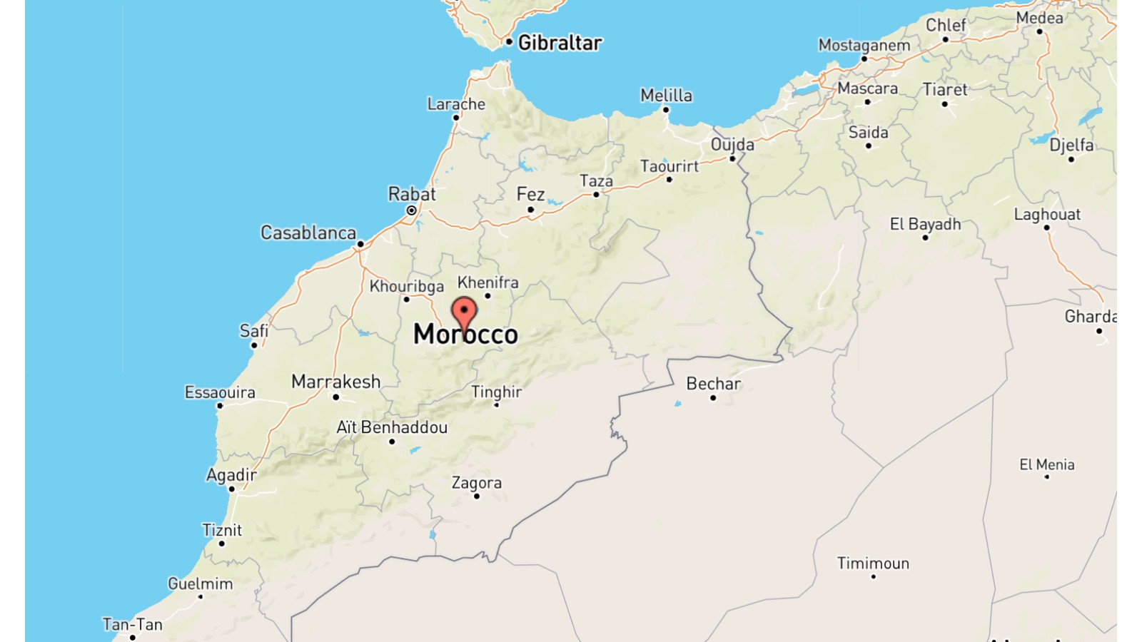 Mappa Marocco cartina