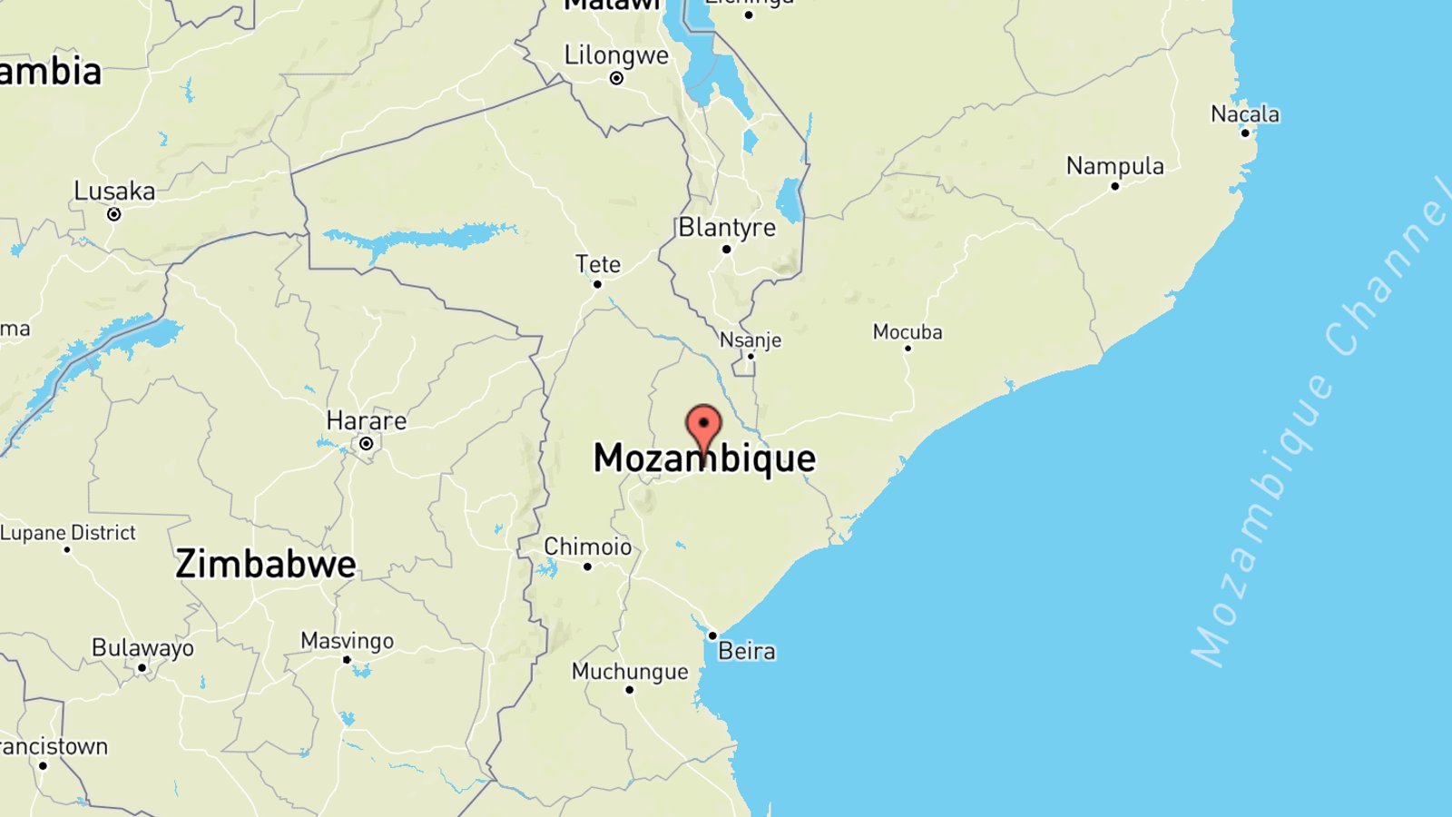 Mappa Mozambico cartina
