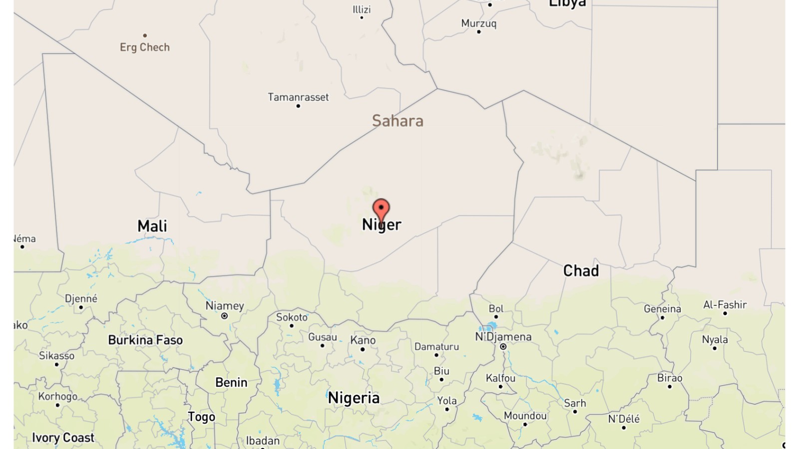 Mappa Niger cartina