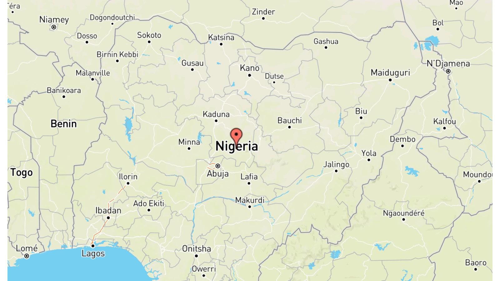 Mappa Nigeria cartina