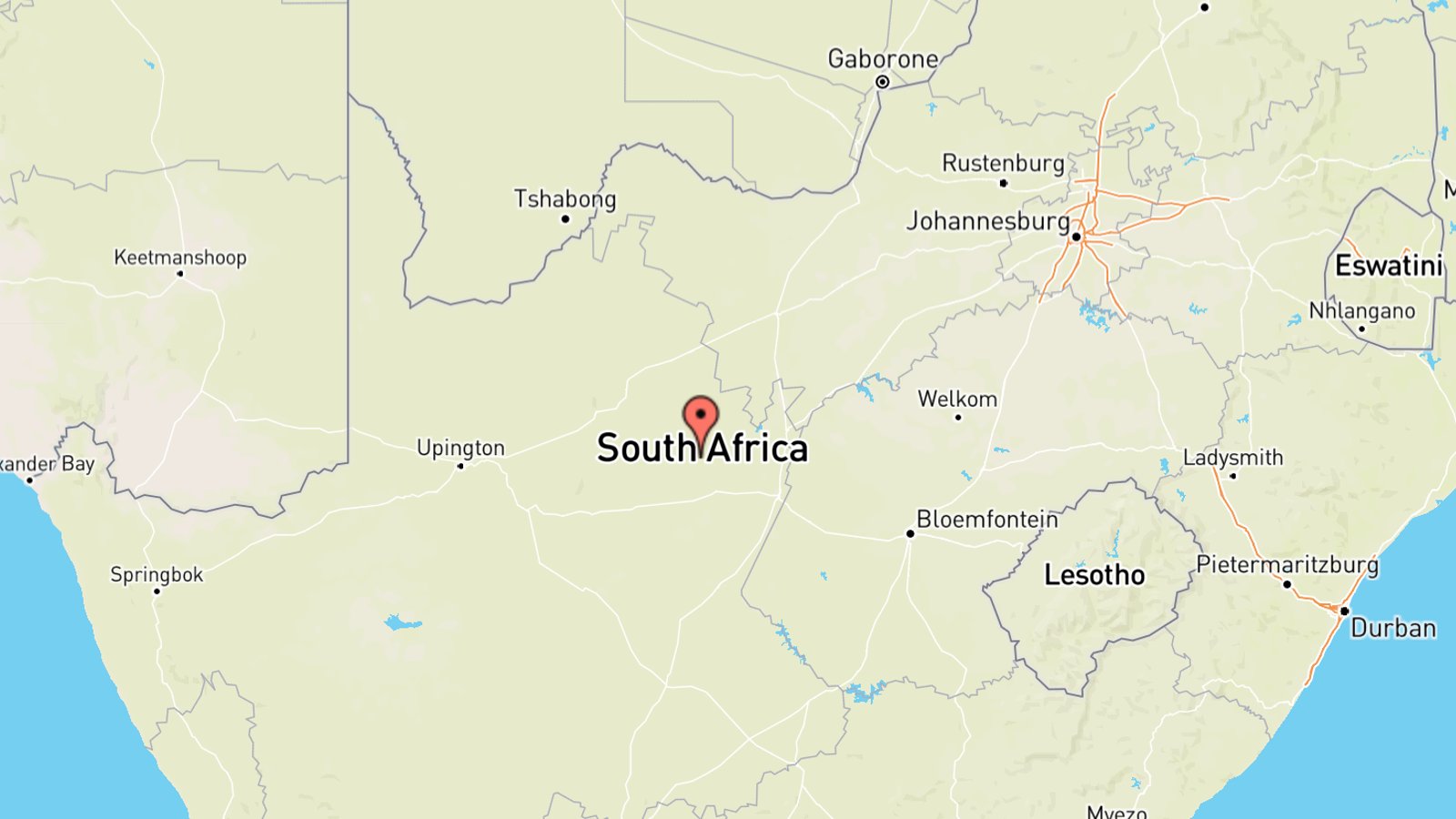 Mappa Sudafrica cartina geografica