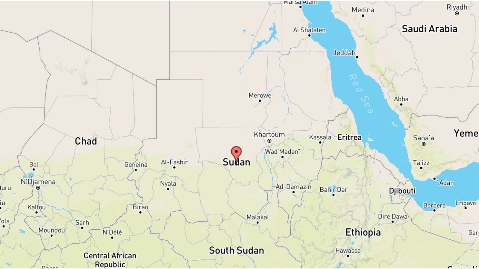 Mappa Sudan cartina