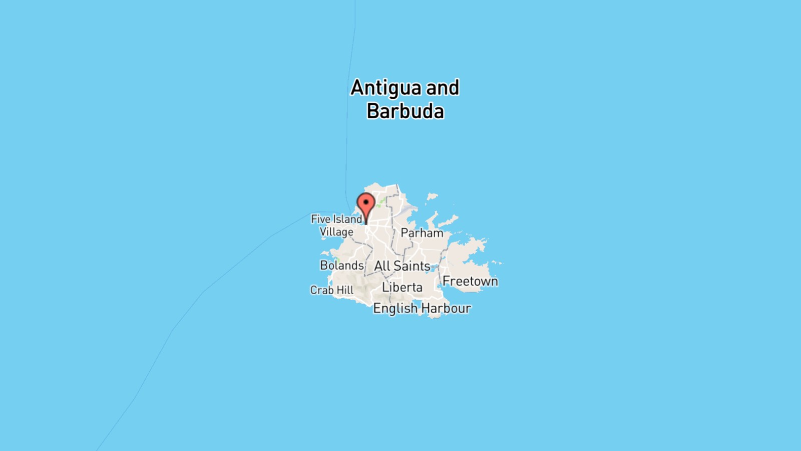 Mappa Antigua e Barbuda cartina geografica