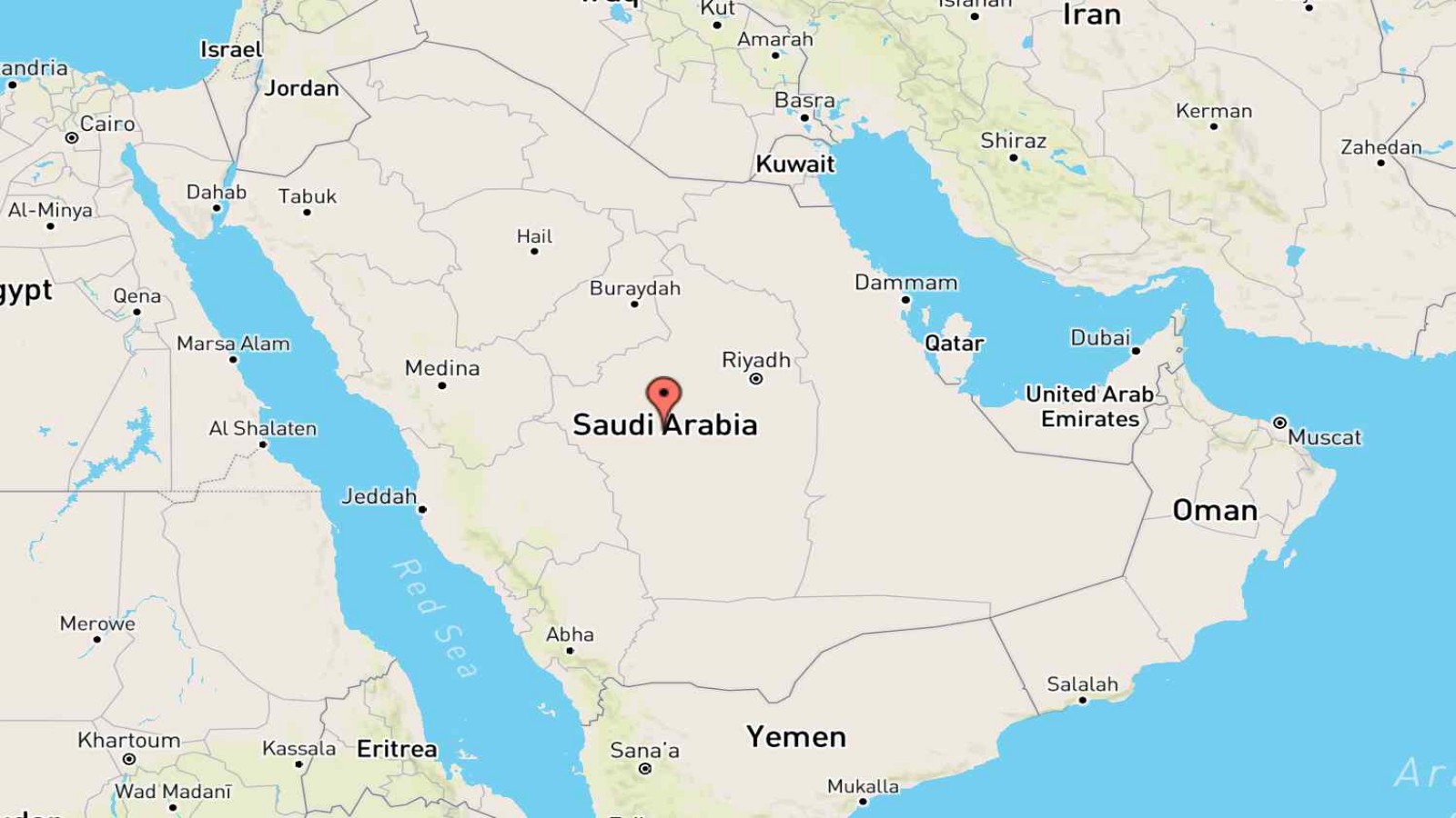 Mappa Arabia Saudita cartina geografica