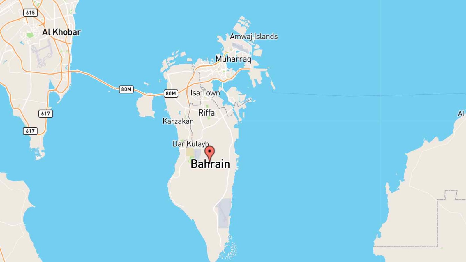 Mappa Bahrein cartina geografica