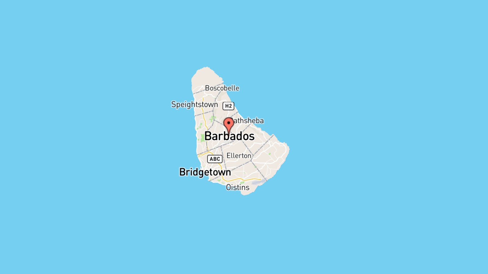 Mappa Barbados cartina geografica
