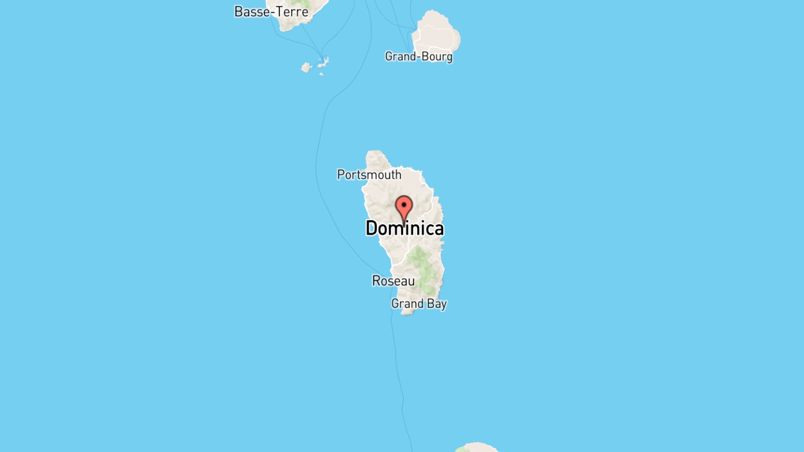 Mappa Dominica cartina geografica