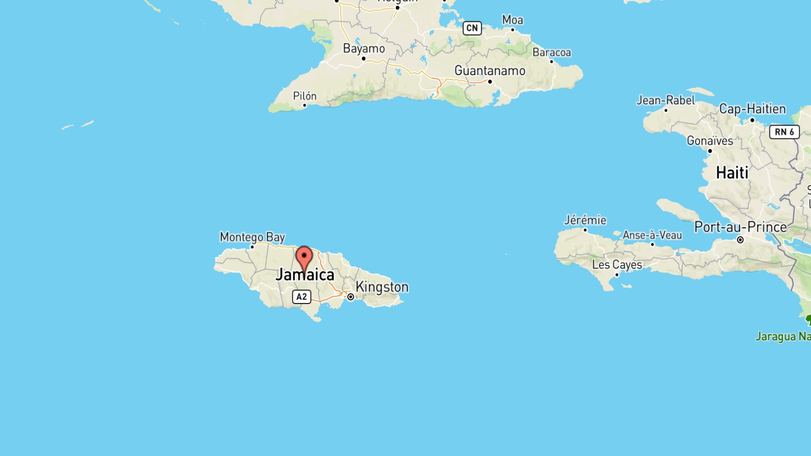 Mappa Giamaica cartina geografica