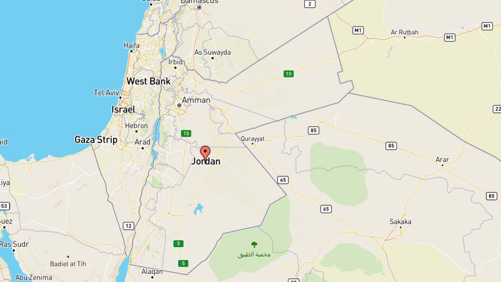 Mappa Giordania cartina geografica