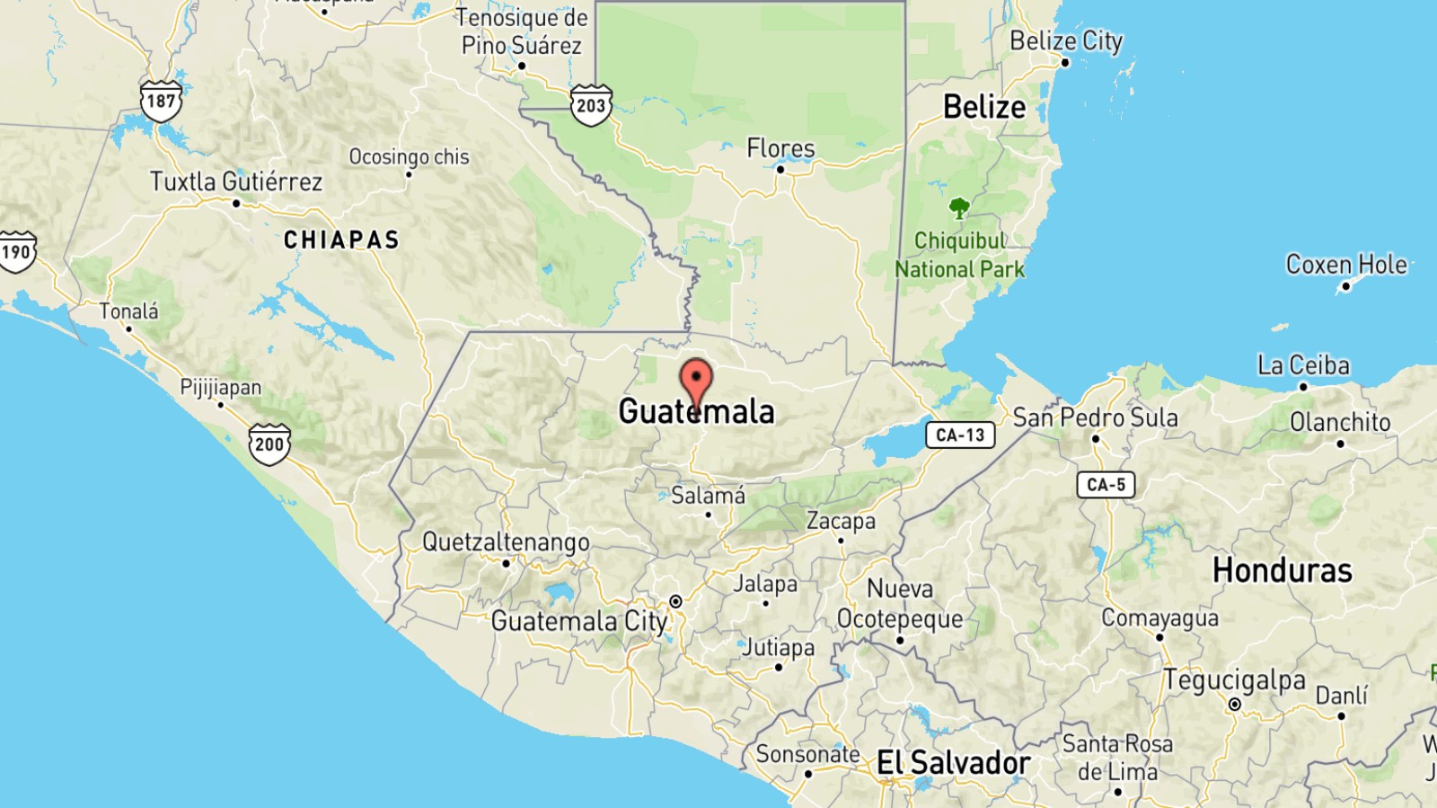 Mappa Guatemala cartina geografica