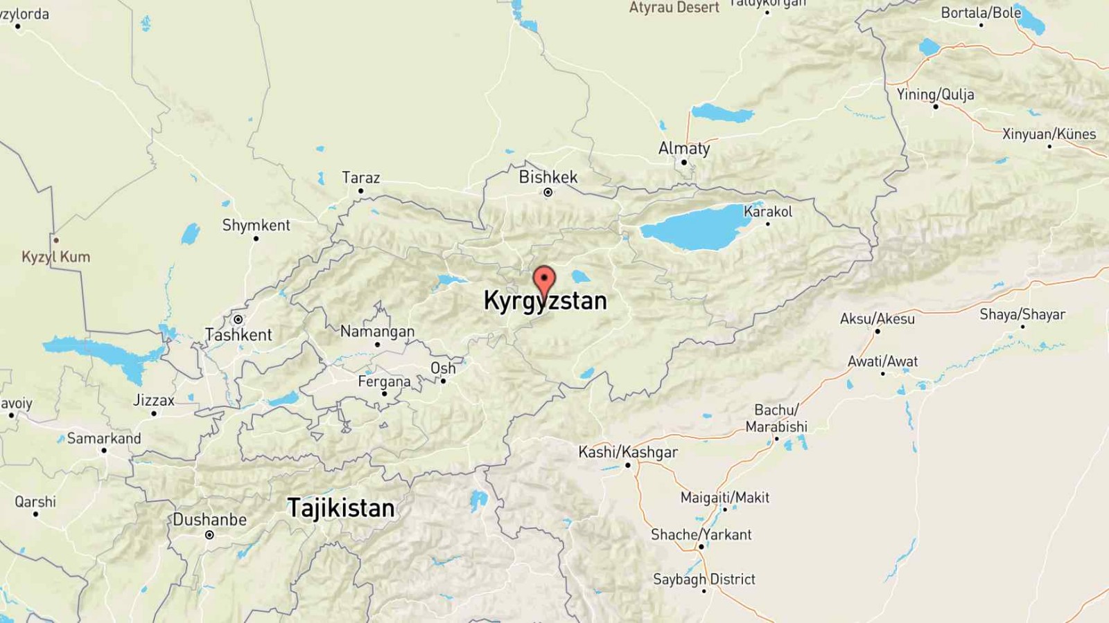 Mappa Kirghizistan cartina geografica