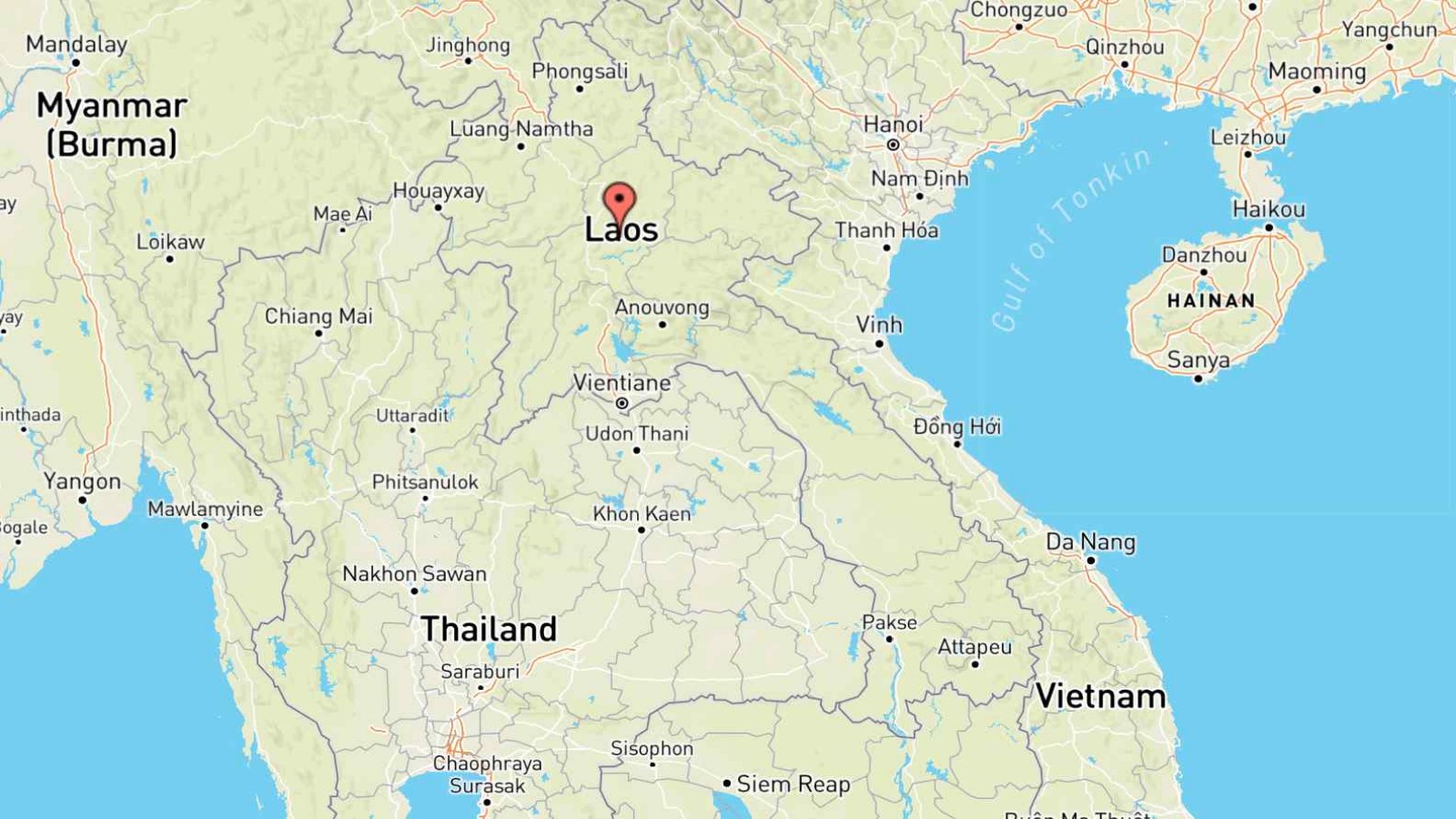 Mappa Laos cartina geografica