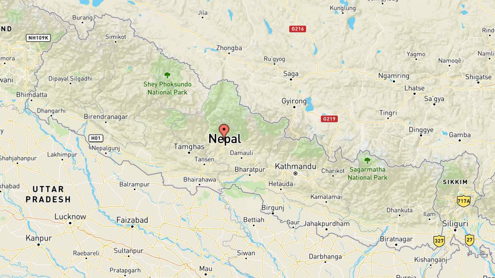 Mappa Nepal cartina geografica