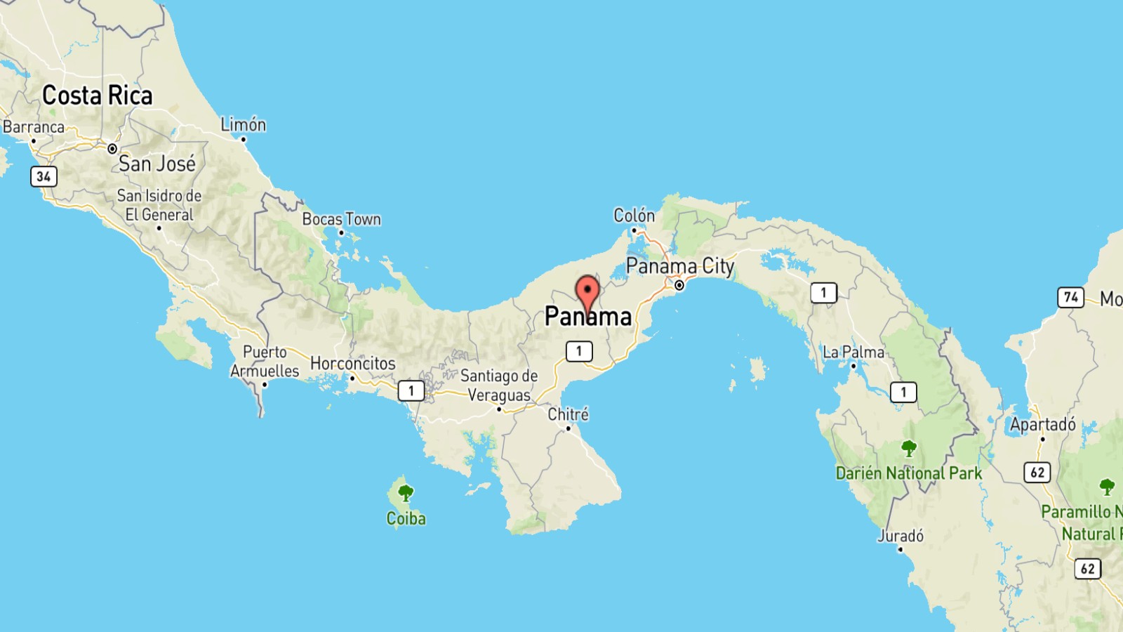 Mappa Panama cartina geografica