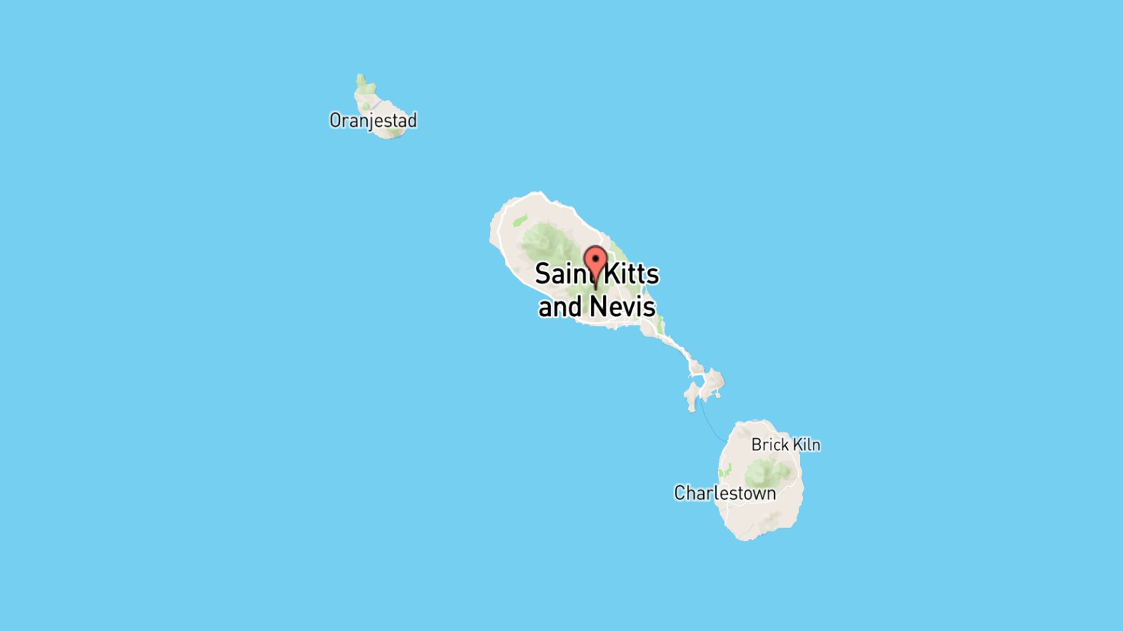 Mappa Saint Kitts e Nevis cartina geografica