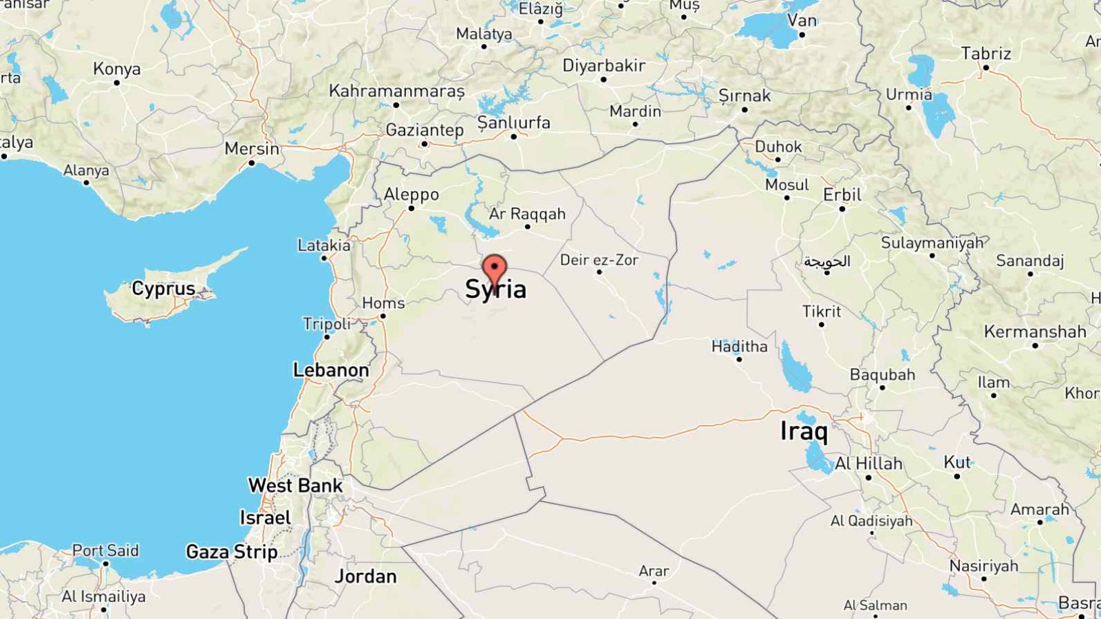 Mappa Siria cartina geografica