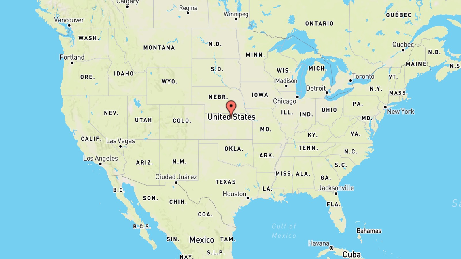 Mappa Stati Uniti cartina geografica