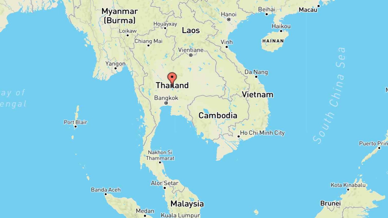Mappa Thailandia cartina geografica