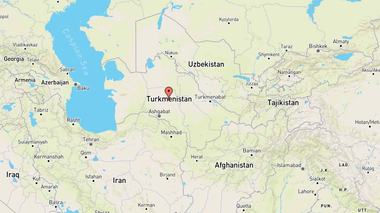Mappa Turkmenistan cartina geografica