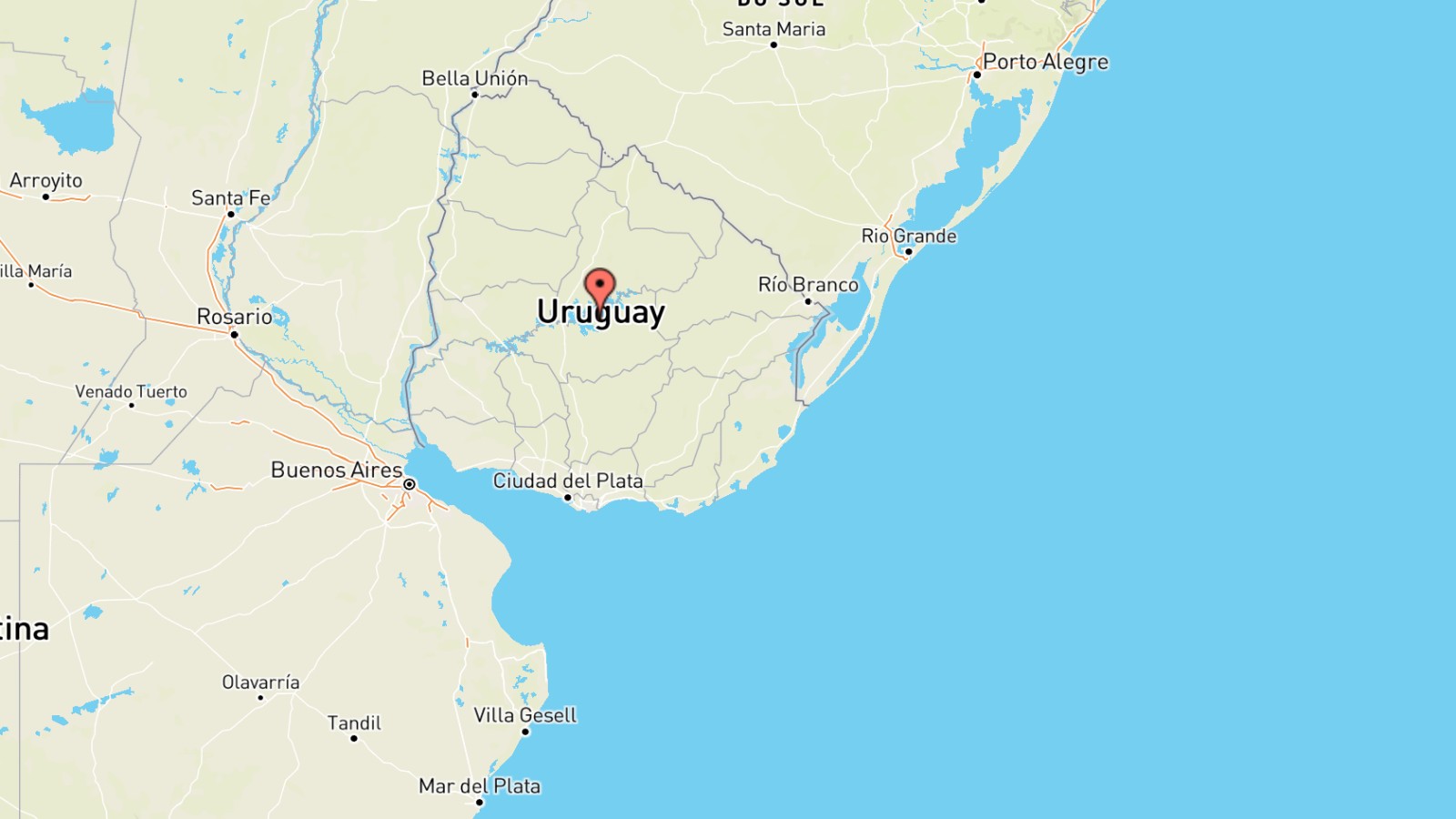 Mappa Uruguay cartina geografica