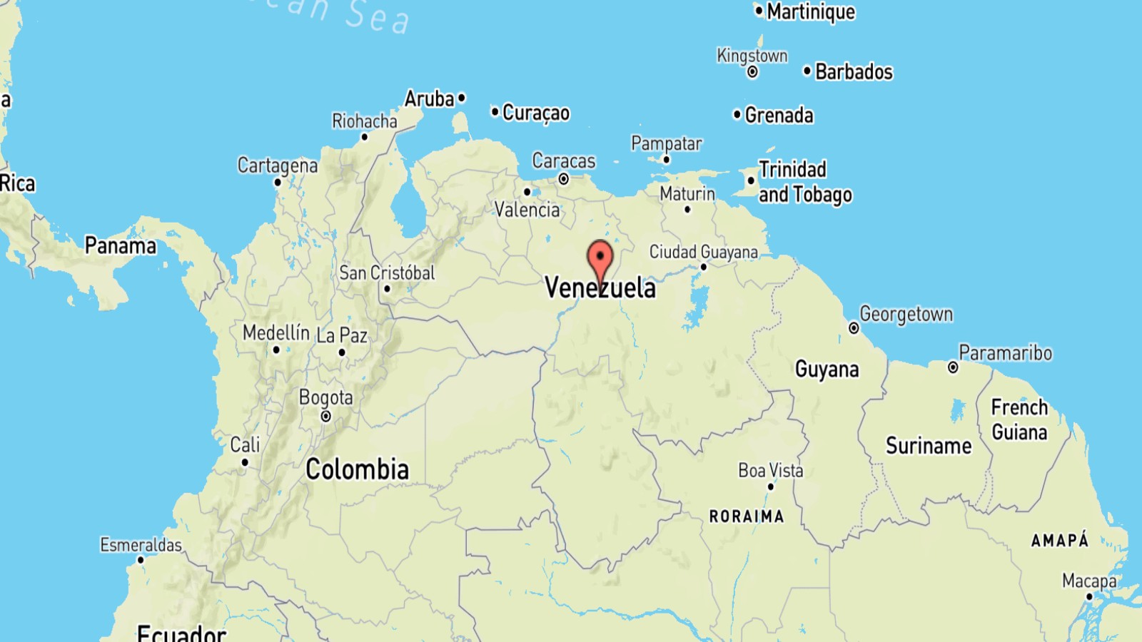 Mappa Venezuela cartina geografica