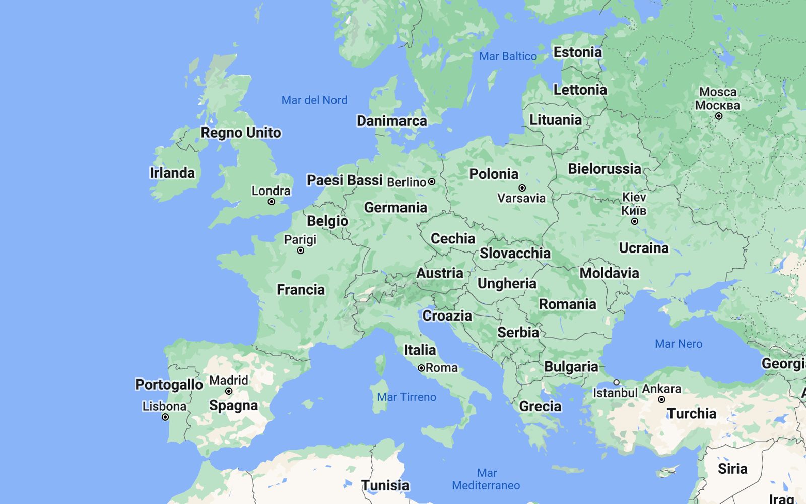 Mappe Europa occidentale cartine geografiche