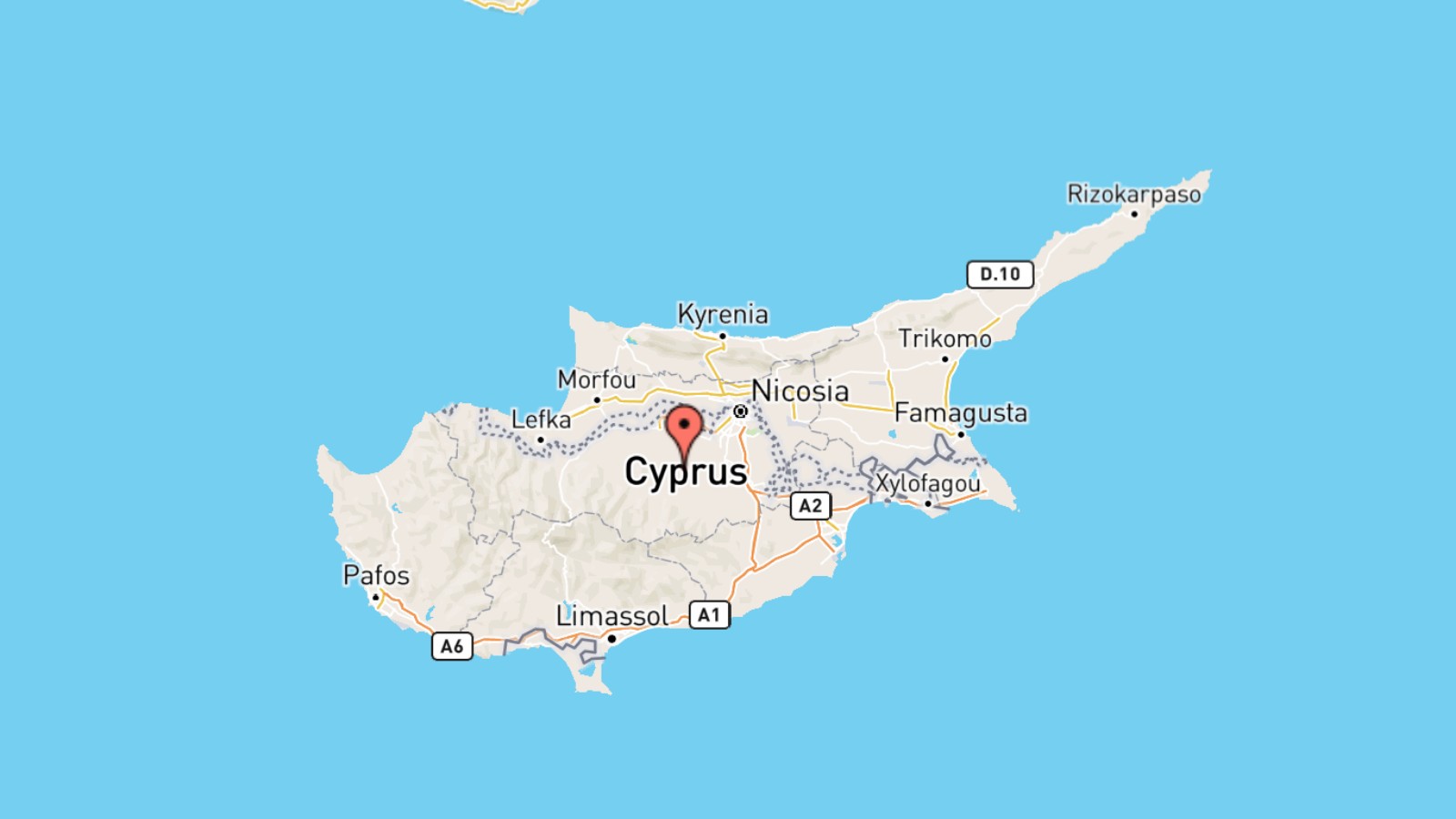 Mappa Cipro cartina geografica