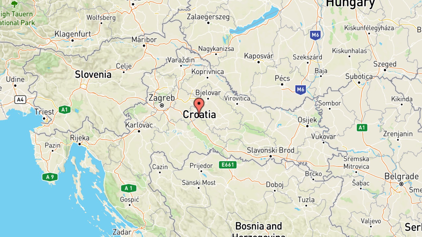 Mappa Croazia cartina geografica