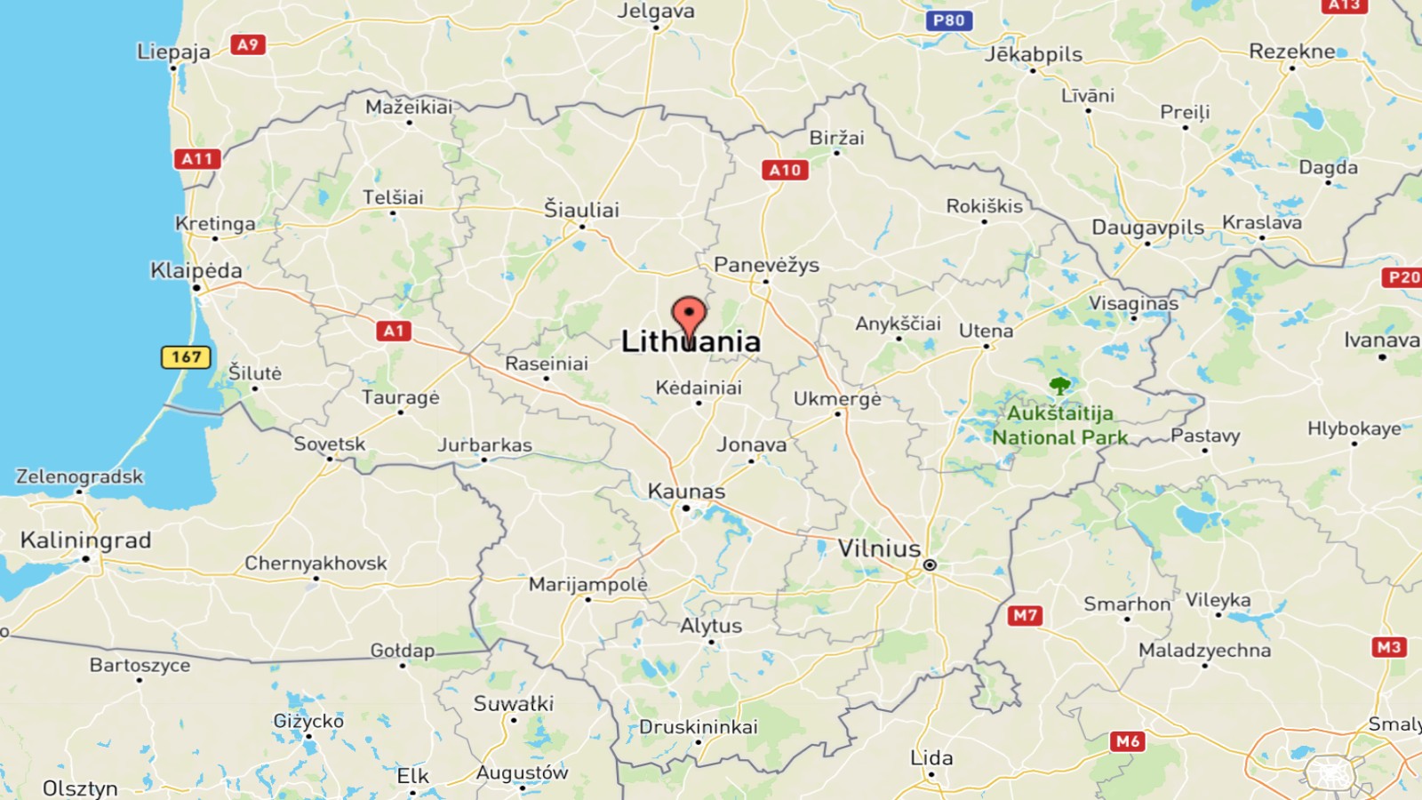 Mappa Lituania cartina geografica