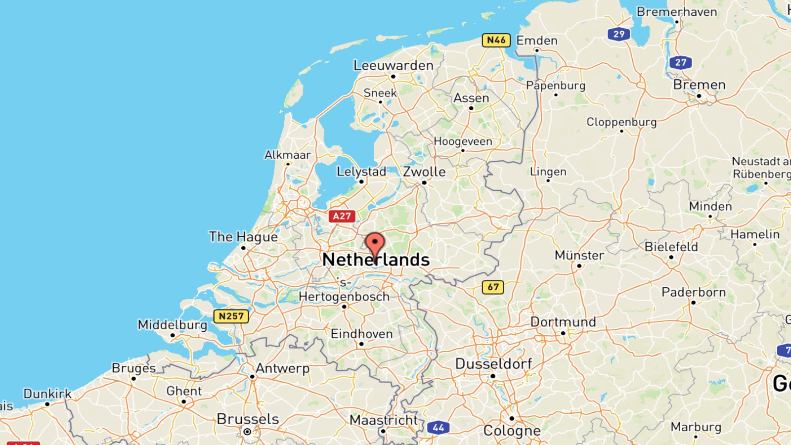 Mappa Paesi Bassi cartina geografica