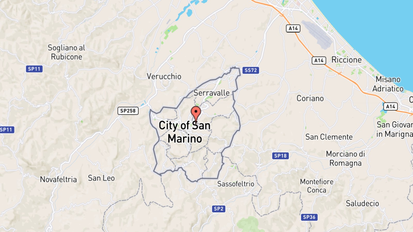 Mappa San Marino cartina geografica