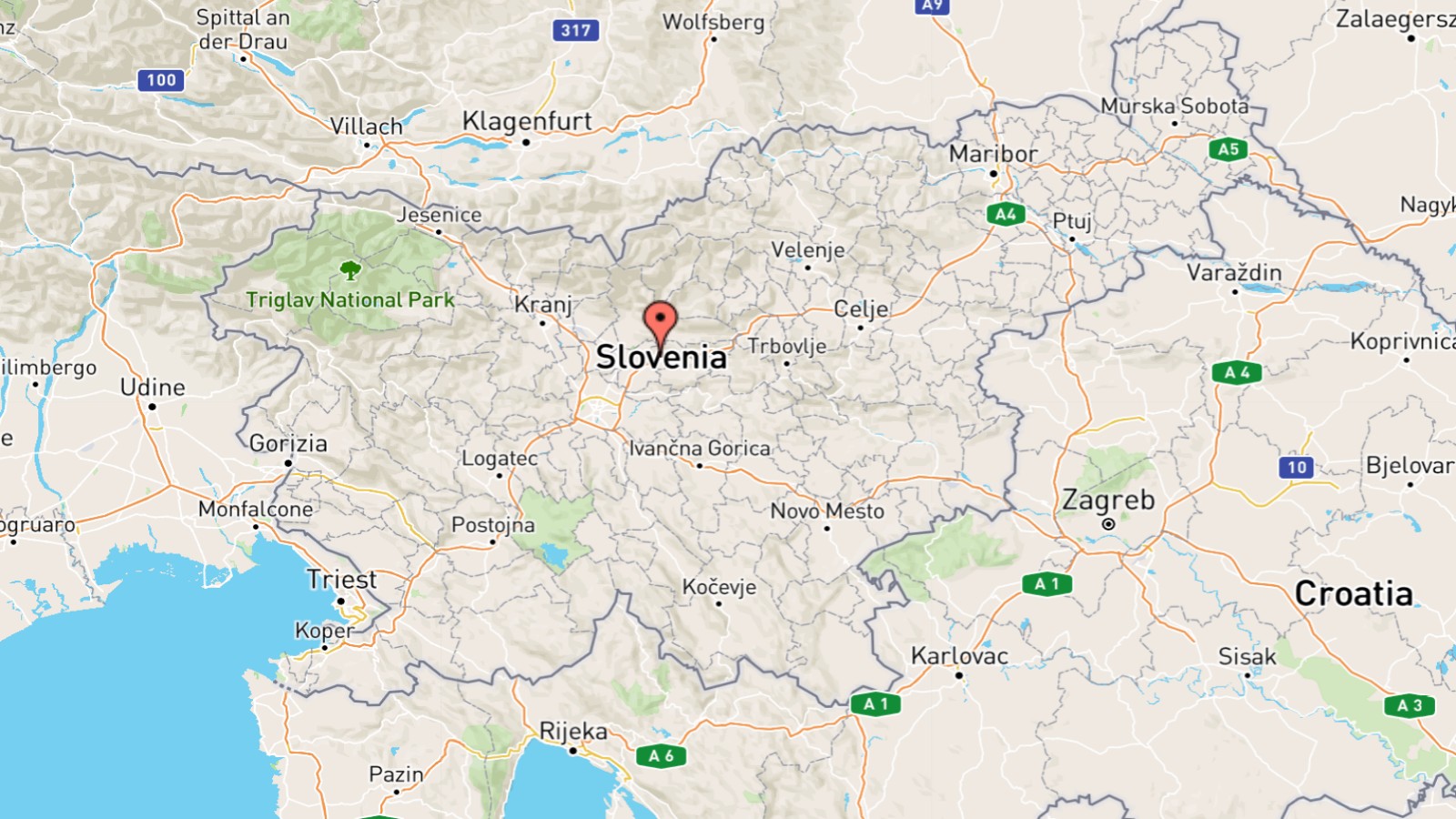 Mappa Slovenia cartina geografica