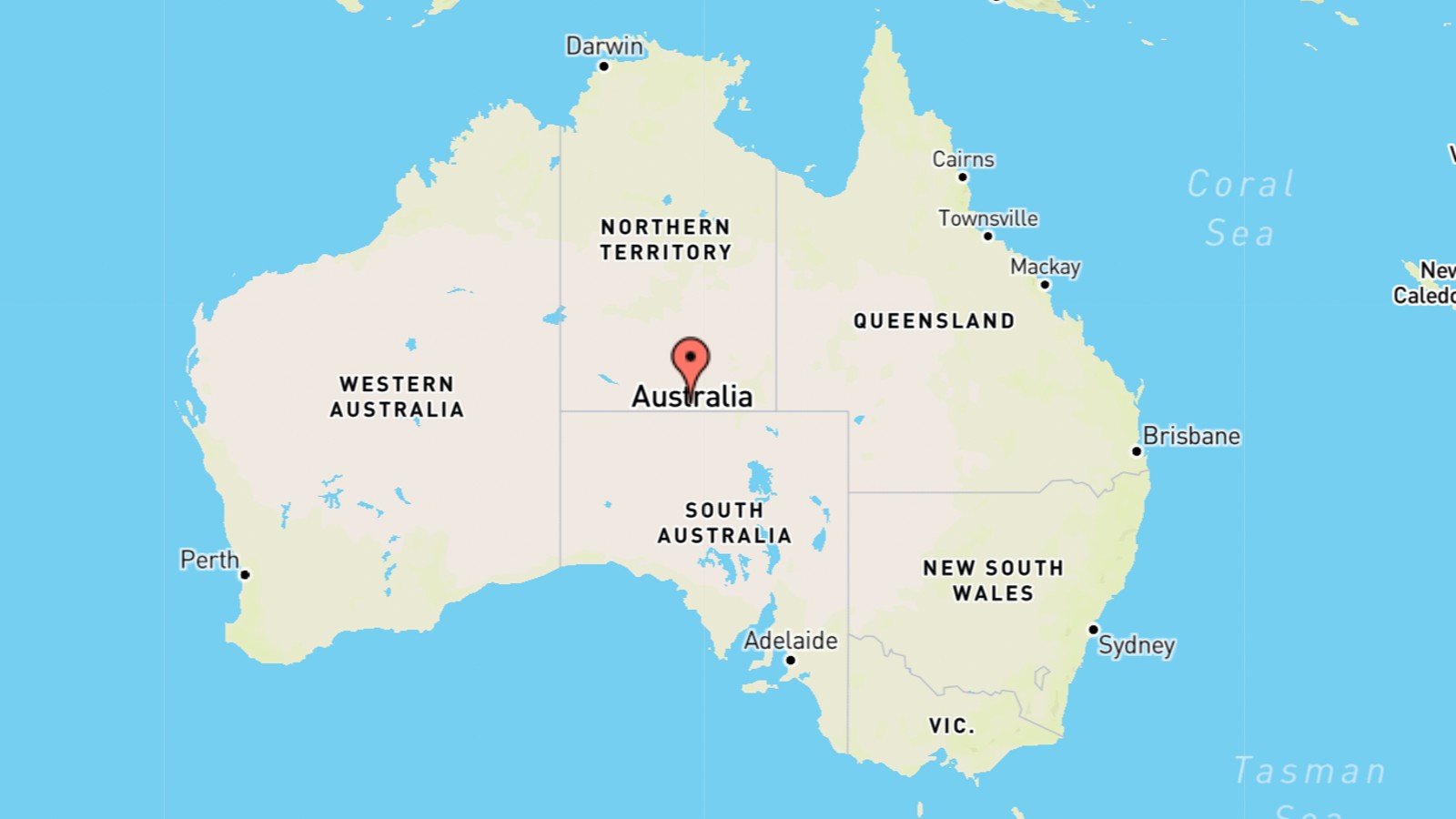 Mappa Australia cartina geografica