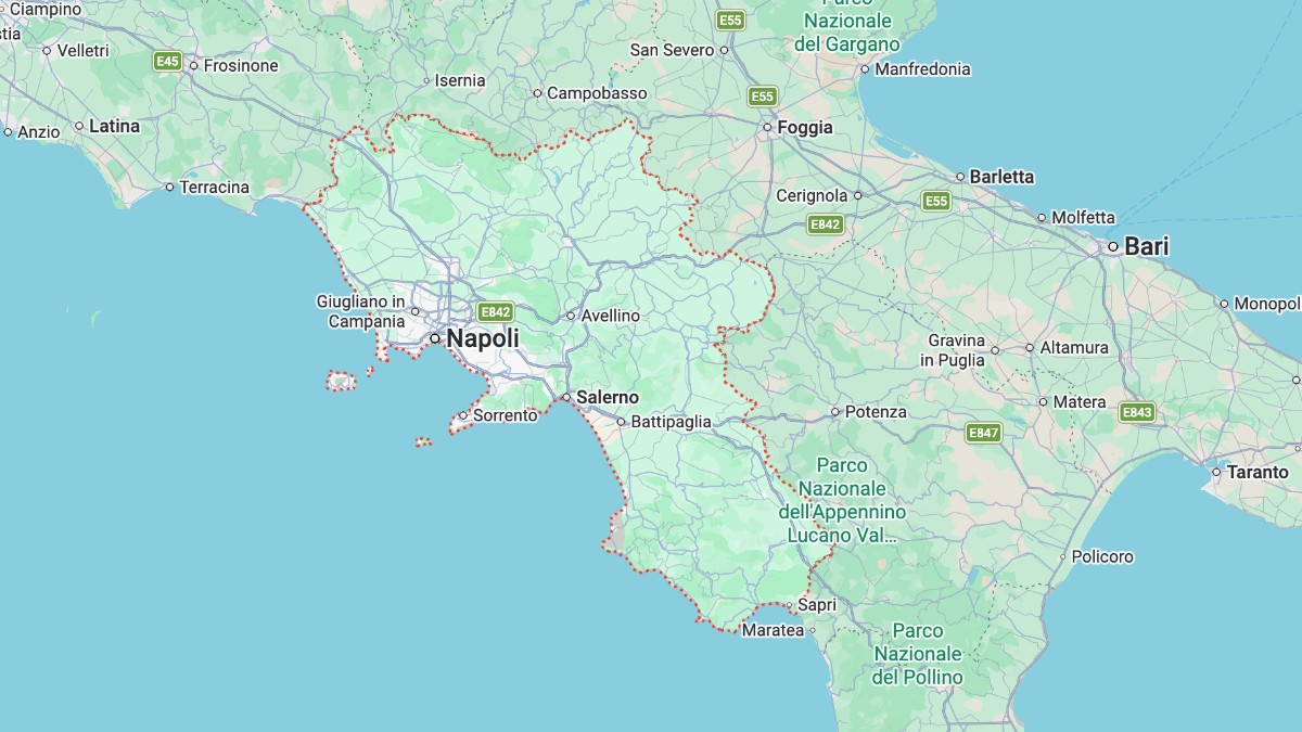 Mappa Campania cartina interattiva