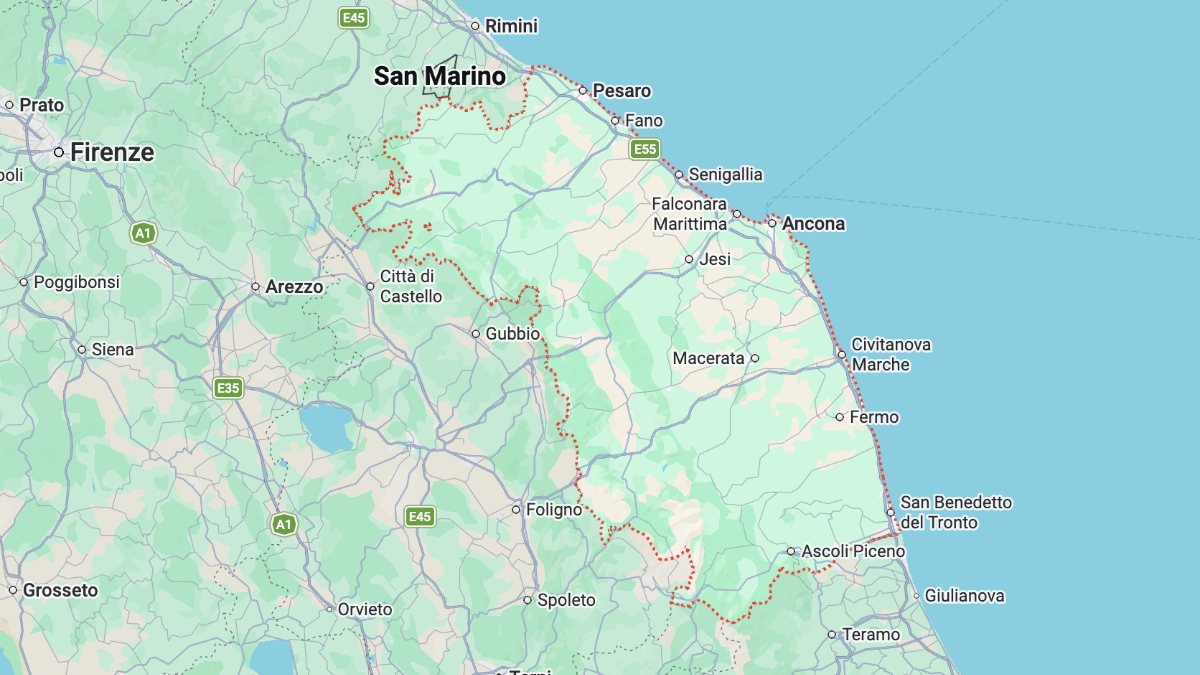 Mappa Marche cartina interattiva