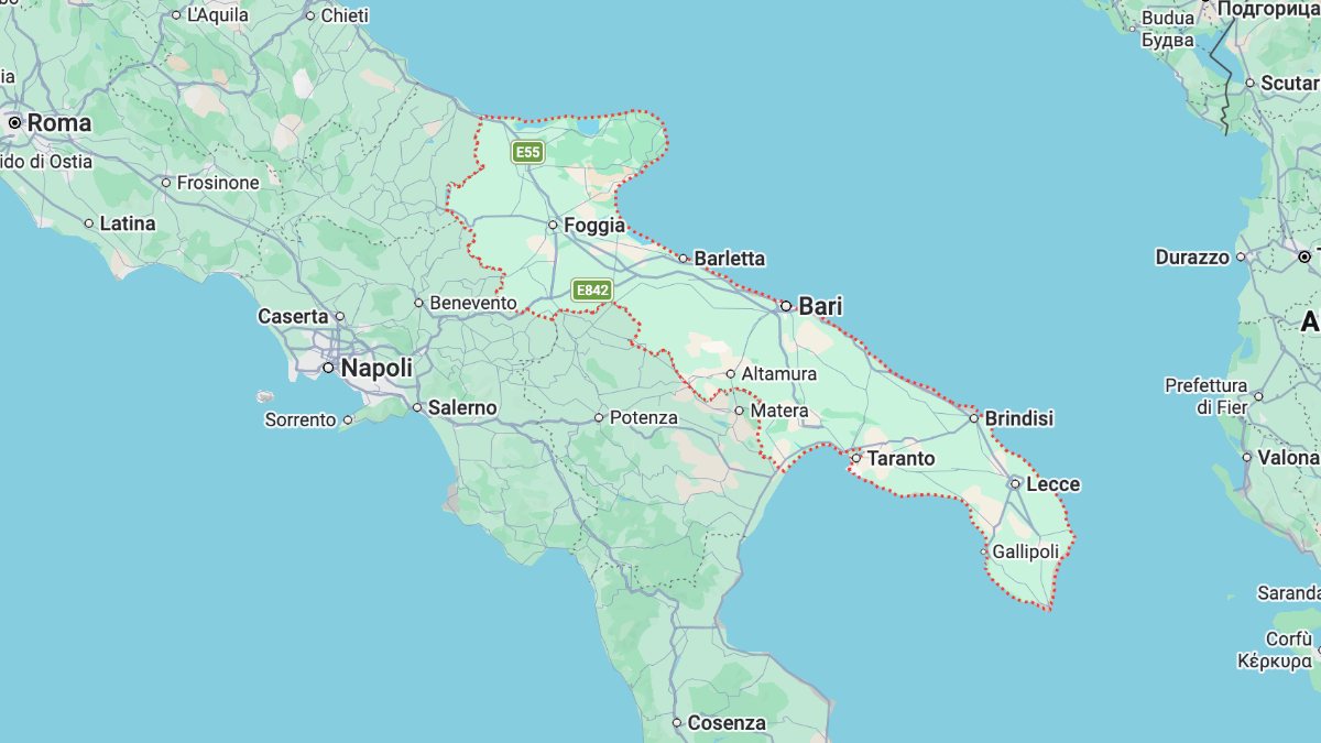 Mappa Puglia cartina interattiva