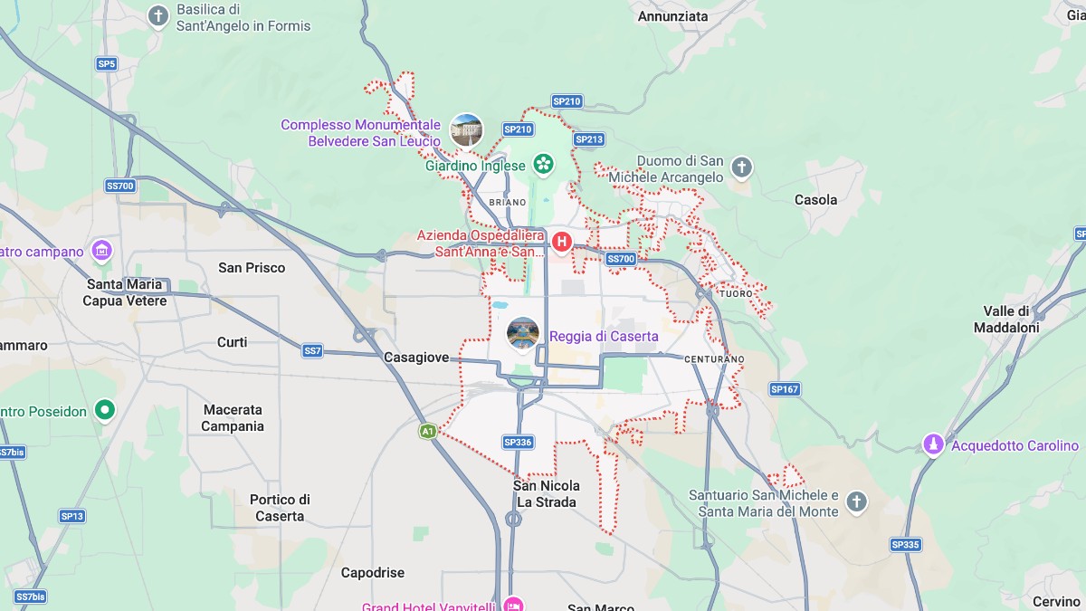 Mappa Caserta cartina geografica