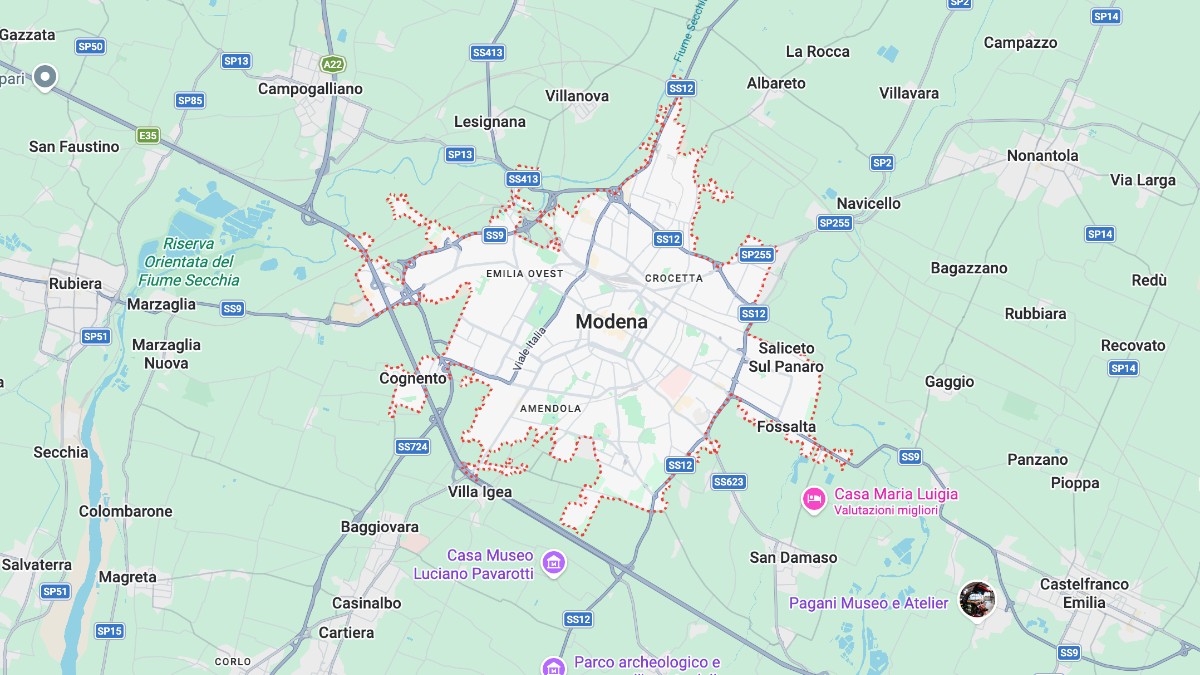 Mappa Modena cartina geografica