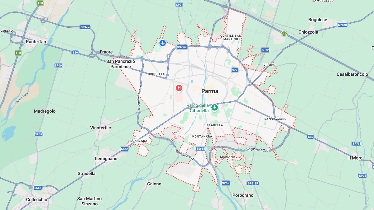 Mappa Parma cartina geografica